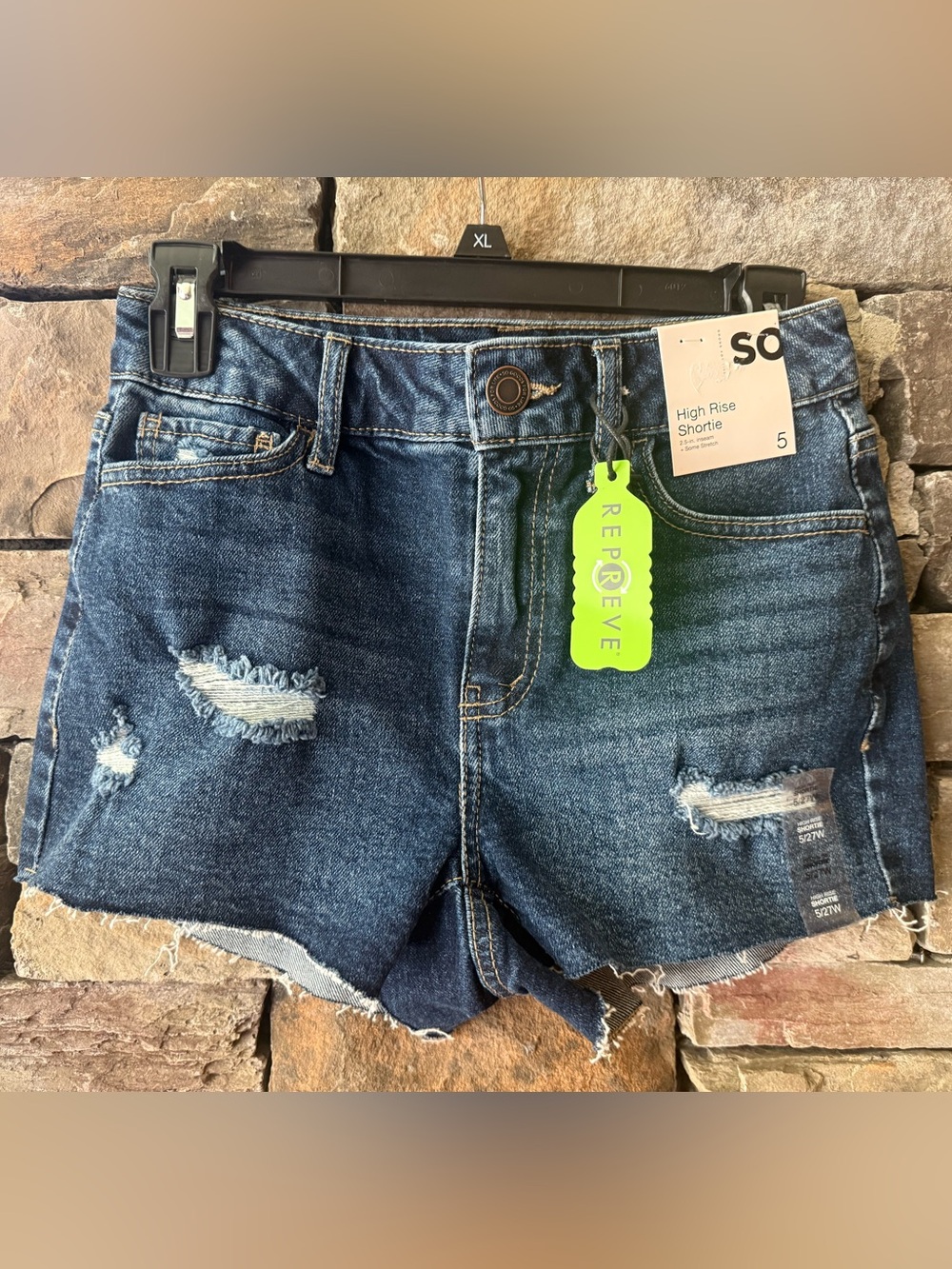 NWT/New SO High Rise Jean Shorts Juniors 5